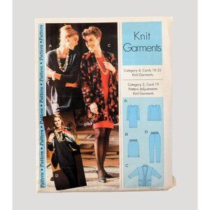 1993 Vintage Sewing Step by Step Pattern Knit Garments Misses 4-22 Uncut